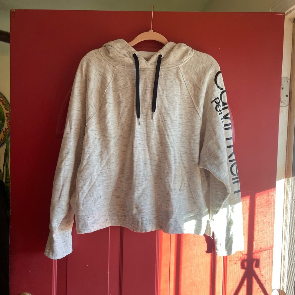 Calvin Klein Light Gray Hoodie with Black Details